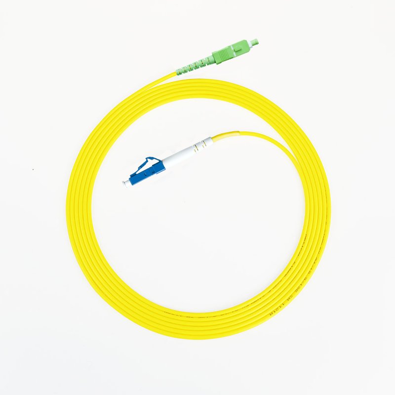 OS2 LC/UPC to SC/APC Simplex Optical Fiber Patch Cord