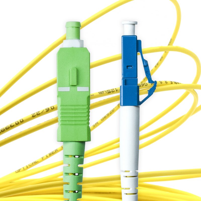 OS2 LC/UPC to SC/APC Simplex Optical Fiber Patch Cord - Image 5